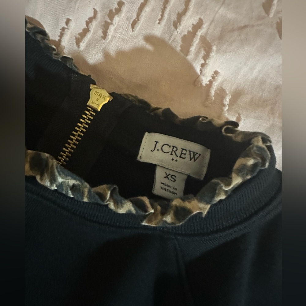 J. Crew Leopard Ruffle Neck Pull Over - Picture 9 of 10